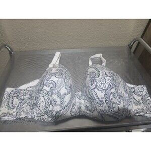 Cacique Lightly Lined Balconette Paisley Print Bra Underwired Women's 44C